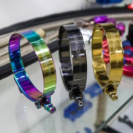 Kyostar 3" T-Bolt Hose Clamp Adjustable Stainless Steel Clamp Black (Electrophoresis) Diameter Ranger for 3 inch（78mm-86mm)