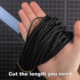 33 Yard (30 Meter) Elastic White Flat Soft Strap Earloop Cord Stretchy - Handmade Ear Tie Rope for Sewing 3/16 Inch (5 MM)