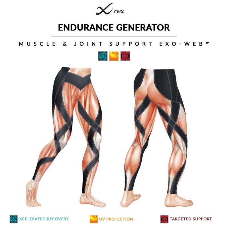 CW-X Endurance Generator Insulator Thermal Compression Tights, Black, X-Large