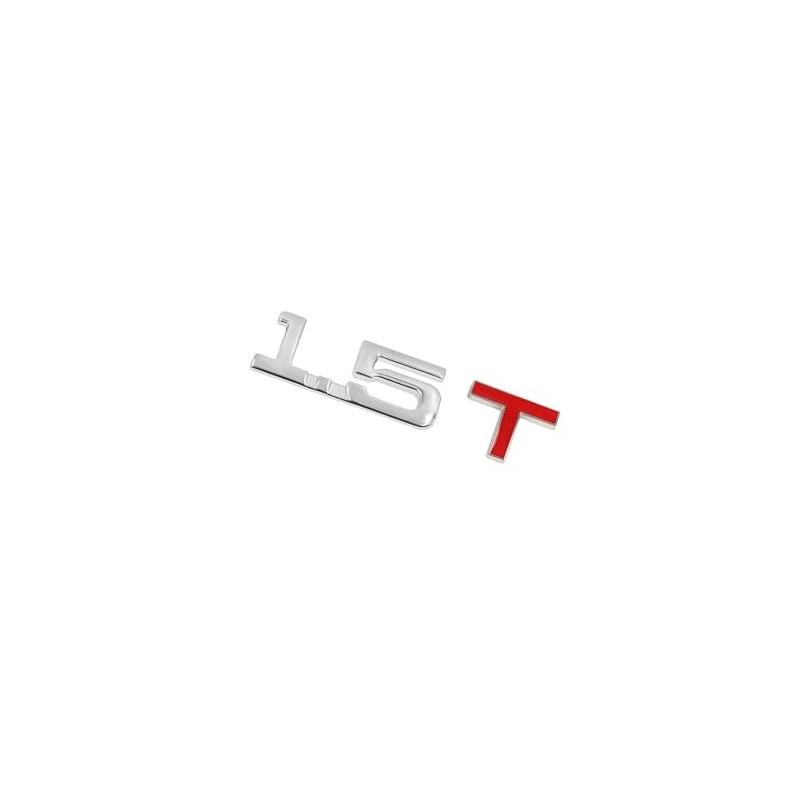 Motoforti 3D Metal 1.5T Shaped Car Decorative Emblem Badge Decal