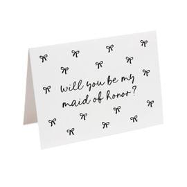Maid of Honor proposal card. Will you be my maid of honor. Printed card for bridal party. One Card.