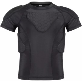 Diamon 축구 보호 장비용 디아몬 청소년 패딩 압축 셔츠 리브 프로텍터 야구 소년용 [White] Diamond Youth Padded Compression Shirt Rib Protector for Soccer Protection Equipment [White]