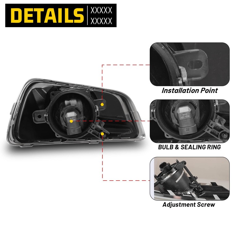 AUTOFREE Fog Lights Assembly for Chevy Malibu 2013 2014 2015