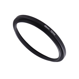 49-52mm Step-Up Ring Adapter, 49mm to 52mm Step Up Filter Ring for 49mm Lens Mount 52mm for DSLR Lenses and ND UV CPL IR Filters （49-52mm）