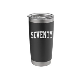 Seventy Minimalist 70th Birthday Design 70-Year-Old Stainless Steel Insulated Tumbler