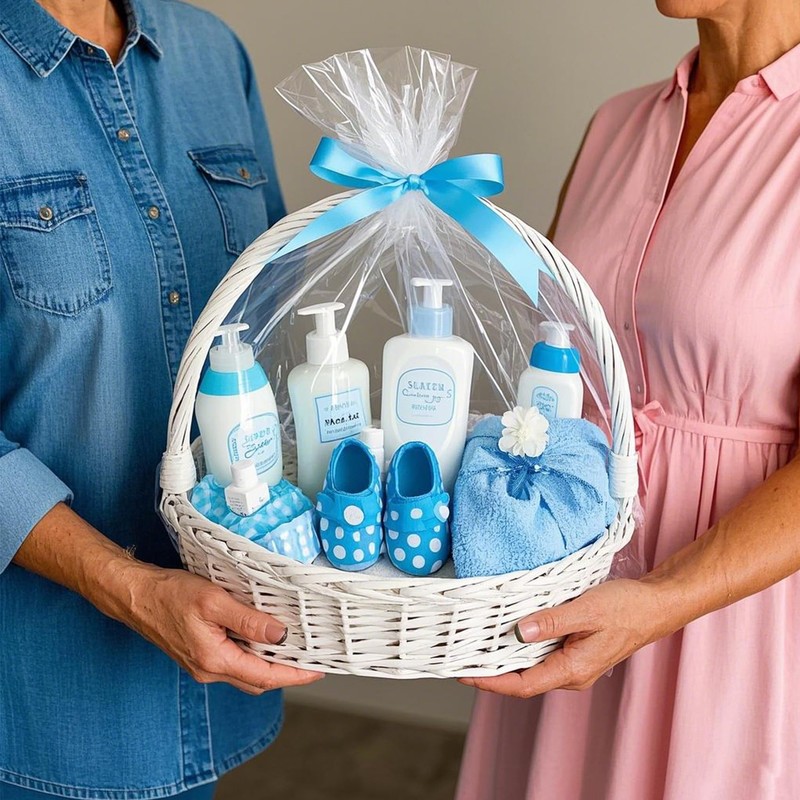 Morepack Shrink Wrap Bags for Gift Baskets,20x28 Inches Clear PVC