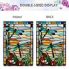 Jauageon Jauageon Spring Summer Dragonfly Garden Flag Glass Style Flowers