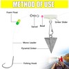 35pcs Fihsing Sinker Slide with Hooked Snaps Catfishing Rig Heavy
