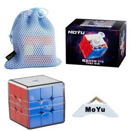 2024 MoYu WeiLong WRM V10 3x3x3 Magic Cloth M Version 3x3 55.5mm Speed Magic Puzzle Cube Stickerless MY8294 with Cube Stand and bag