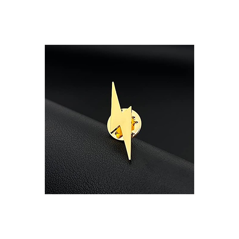 Snatainless Steel Lightning Mark Brooch and Pin, mini, Stainless Steel,