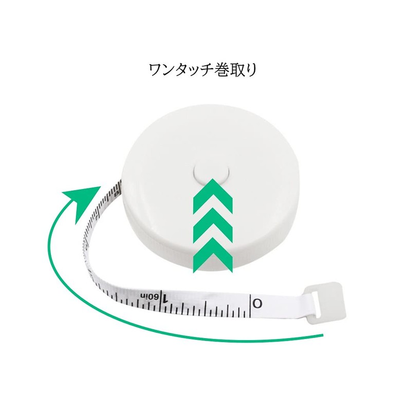 XSAJU Measuring Tape Measure 6.6 ft (2 m), White, Set