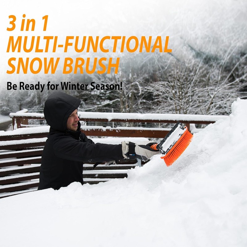 ZONETECH Snow Scraper for Windshield and Ice Removal (35" Extendable