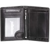 Compagno Genuine Leather Wallet Men's Purse Women, black, Classic
