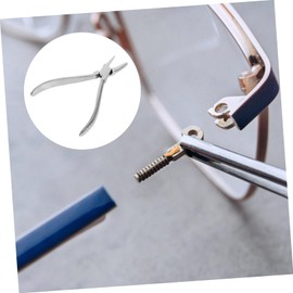 KONTONTY Daily Use Eyeglass Pliers Steel Flat Jaw for Glasses Leg Adjusting Frame Repair Nose Pad Adjustment Easy Handle Design