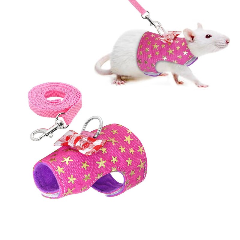Hamster Leash & Harness On-The-Go Tow Rope Adjustable Anti-Lost Chest