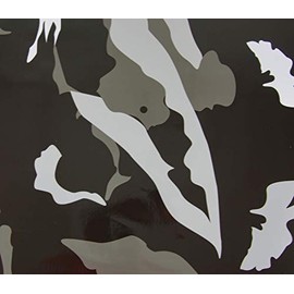 Way2Buy Vinyl Black White Gray Camouflage High Gloss Car Vinyl Film Wrap CAMO Auto Sticker with Free Tool Kit (48"X60" / (4FT x 5FT))