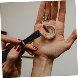 VICASKY Dual-end Makeup Brush Versatile Foundation Concealer and Application Tool for Travel Ergonomic Handle No Shedding Black Makeup Brush