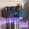 Smart Wall-Mounted Toothbrush Holder with Solar Charging, 6 Brush Slots