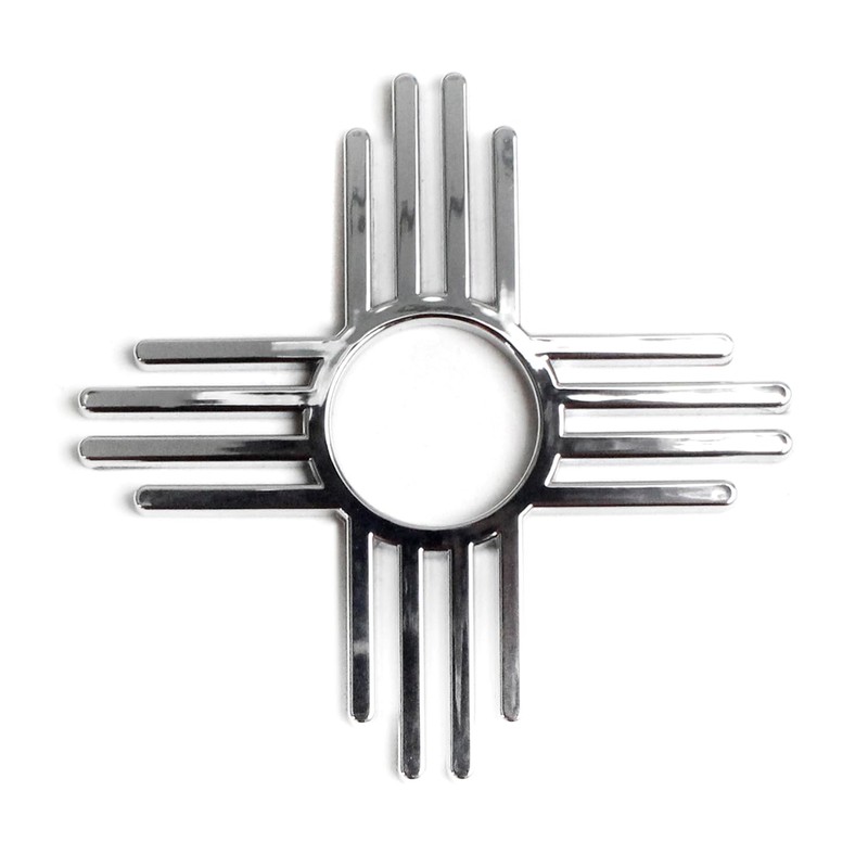 Zia New Mexico Chrome Car Emblem | Car Decal Sticker