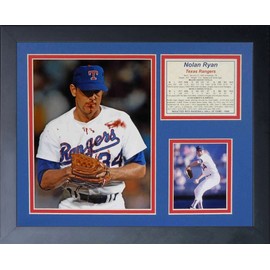 Legends Never Die Nolan Ryan Bloody Lip Framed Photo Collage, 11 by 14-Inch
