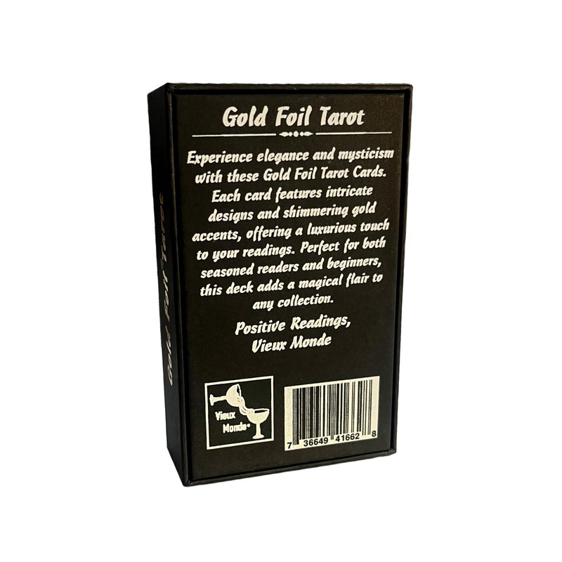 Vieux Monde Express Gold Foil Tarot Deck | Premium Waterproof