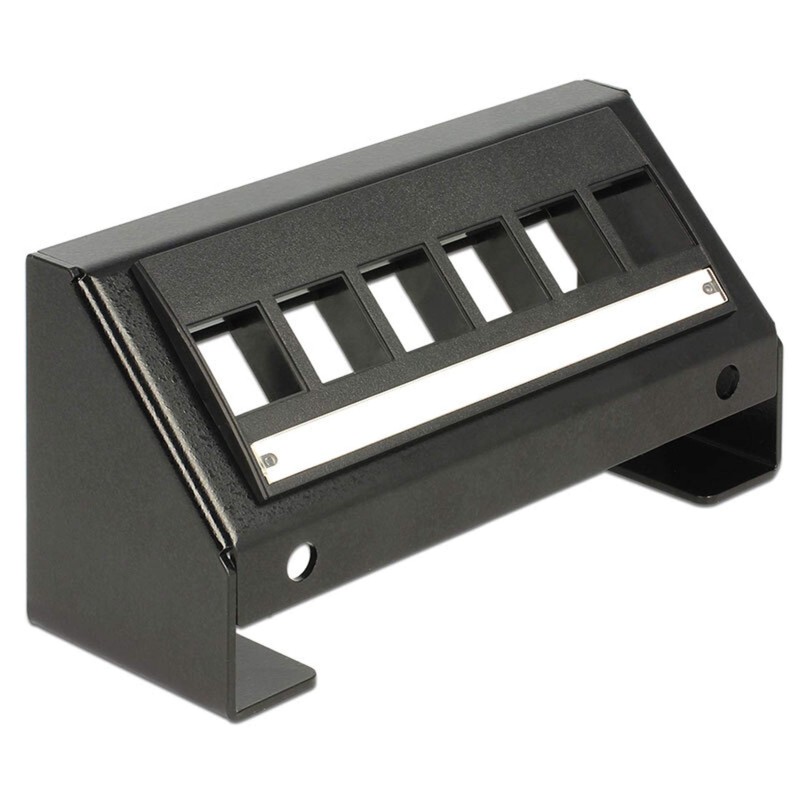 DELOCK Keystone Bracket Multimedia Panel 6 Port
