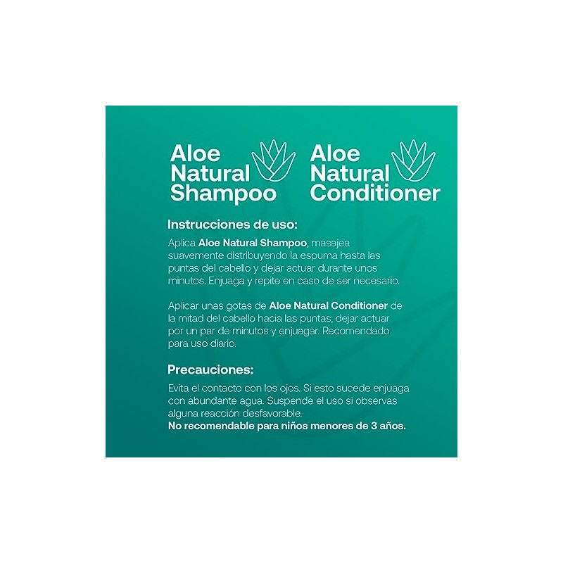 Kit Shampoo y Acondicionador Natural de 800ml C/U sin Sulfatos