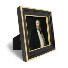 SIMON'S SHOP 4x4 Picture Frame, Vintage Square Picture Frames for Wall Mount and Tabletop, Small Black Photo Frame