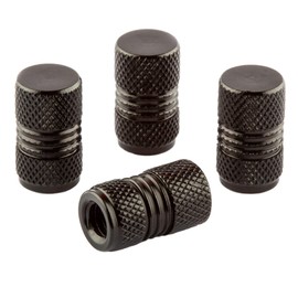 Bike Bits Presta Valve Caps - Use On Presta/French Valves (4 Pack) (Black, Hamburger)