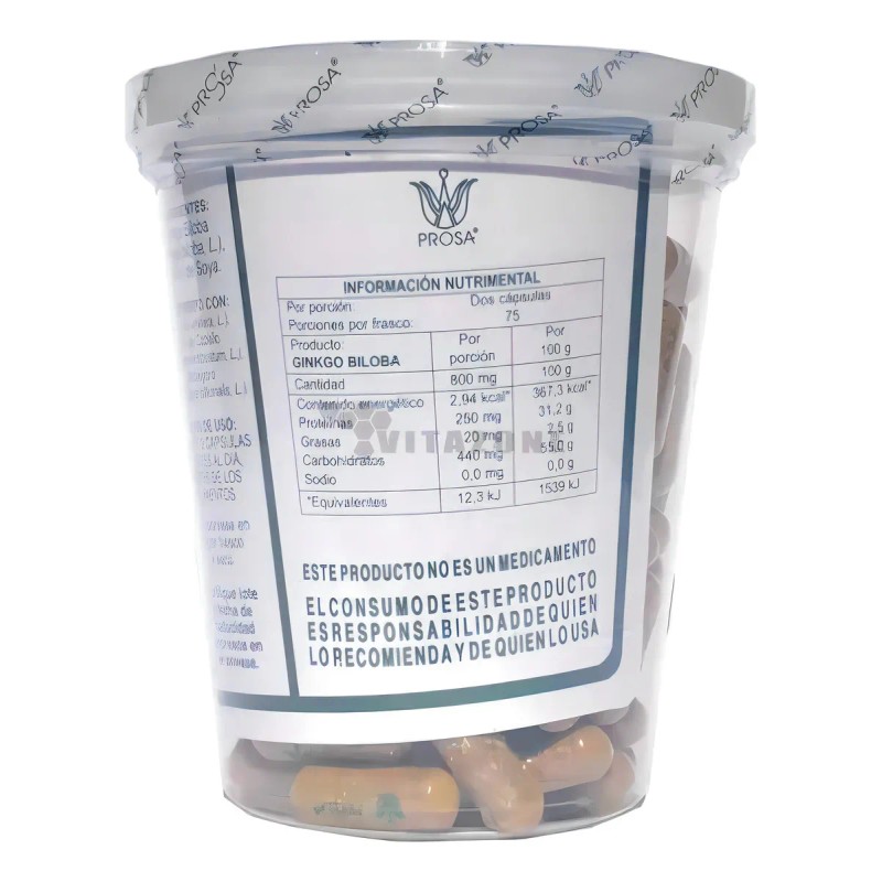 Ginkgo Biloba Ginkgo Prosa 150 Caps Sabor Sin Sabor