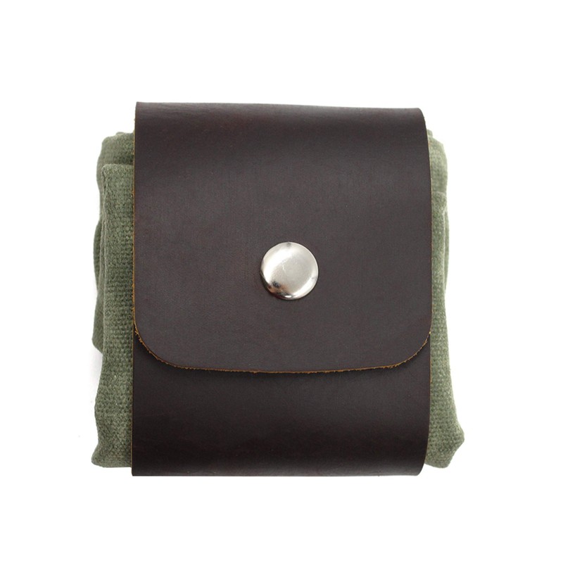 Foraging Bag,Mushroom Foraging Bag Waxed Canvas Tinder Waterproof Small Leather
