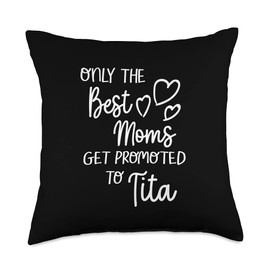 Unique Christmas Birthday Mother's Day Gift Outlet Best Moms Promoted Tita Philippines Filipino Spanish Grandma Throw Pillow, 18x18, Multicolor