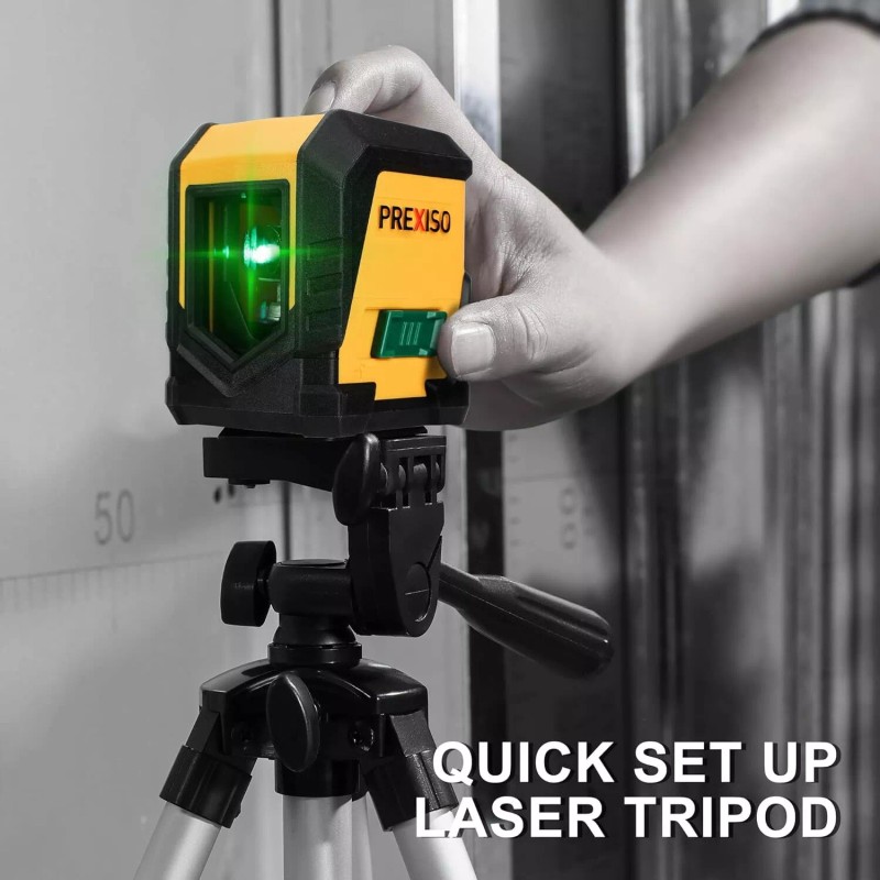 PREXISO Laser Level with Tripod 65Ft Self Leveling Cross Line