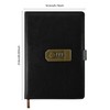 Qefuna Diary with Lock, A5 PU Leather Diary with Code,