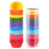 Gifbera Colored Mini Paper Cupcake Liners Vibrant Muffin Baking Cups