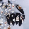 Christmas Nail Stickers Christmas Ball Nail Decals 3PCS 5D Embossed