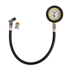 Joes Racing Products 32316 Tire Pressure Gauge, Pro Tire, Glow in The Dark, 0-30 psi, Analog, 2-1/2 in Diameter, White Face, 1 lb. Increments, Each , BLACK