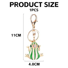 1 Piece Frog Keychain, Creative Keychain, Fashion Bag Charm, Interesting Keychain, Decorative Pendant, Green, Modern