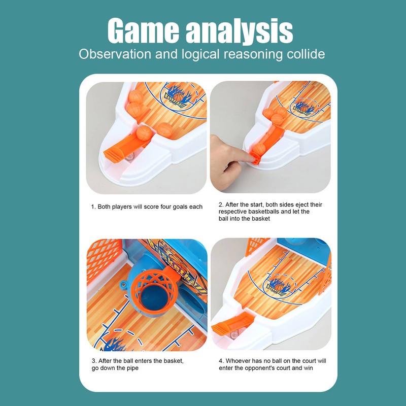 Tabletop Basketball Game Toy Finger Ejection Shooting Machine for Parent