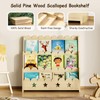 EXPERLAM Scalloped Bookshelf for Kids, 3-Tier Front Facing Book Display