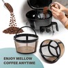 Prasacco Reusable Coffee Filter, 4 Cup Basket Coffee Filters Replacement