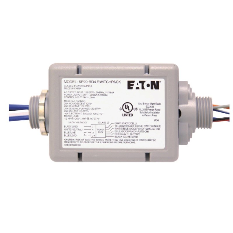 Eaton Cooper SP20-RD4 Occupancy Sensor Switch Pack Power 12993179 120-277VAC