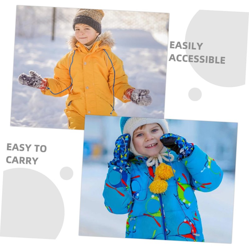 Baluue 3pcs Mitten Clips Strap Winter Glove Connector for Durable