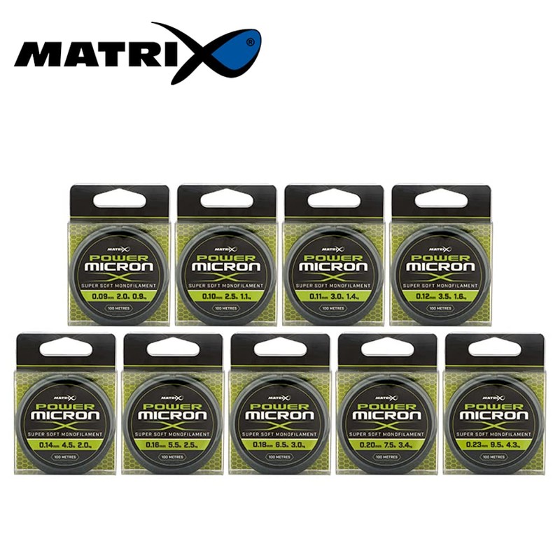 Matrix Power Micron X 0.10mm - 2.5lb 100m accurate dia.