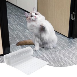KHS KHS Carpet Protector for Pets, 3.6Ft Plastic Carpet Protector for Doorway, Anti Cat Scratching Carpets, Easy to Cut Floor Runner Under Doorway, Cat Scratch Mat Protector