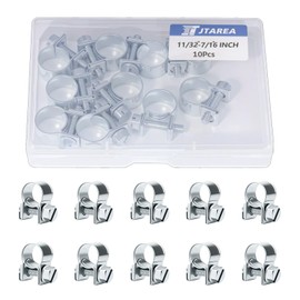 JTAREA 9-11MM Fuel Injection Hose Clamps 11/32"-7/16" Gas Line Clamps Pipe Clamp for Automotive Diesel Petrol Pipes