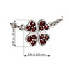 ZIKLARS Bohemian Garnet Four Leaf Clover Necklace