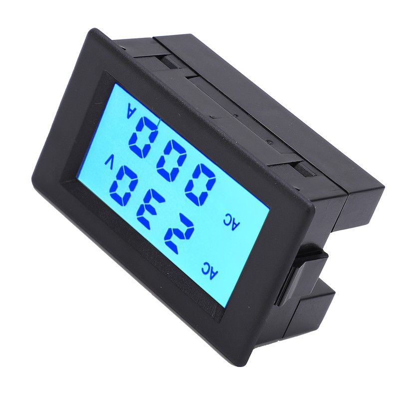 QH4835A LCD Dual Display Current Voltage Meter Electrical Digital Ammeter