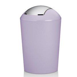 kela MARTA Cosmetic Bin, Purple, 1.7 Litres, Mini Rubbish Bin with Swing Lid, Plastic, Pastel Purple, Matt