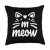 kitten meow monogram initials letter m cat face heart shape
